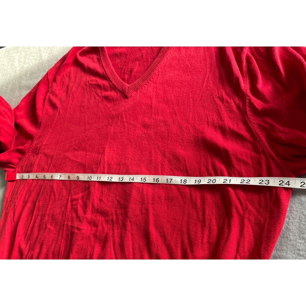 Brooks Brothers Country Club RED 100% Cotton V-Neck Jumper Pullover Sweater XL - Picture 9 of 15